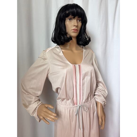 American Vintage Sears openback Nightgown & robe set pink gray medium - Picture 15 of 16